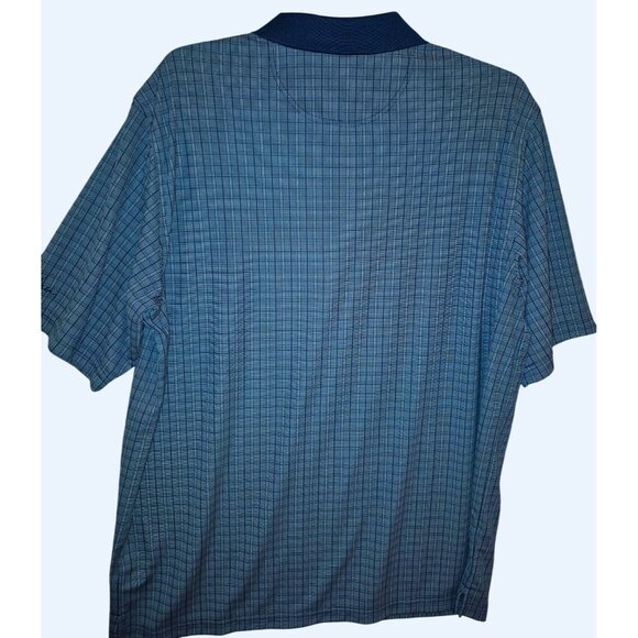 Walter Hagen Mens XL Navy Plaid Short Sleeve Polo Shirt Golf - Picture 6 of 8